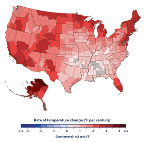 Rate of Temperature Change in the United States